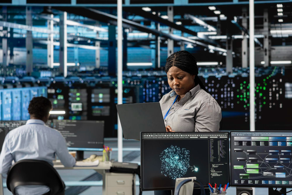 Engineers monitoring dedicated VPS infrastructure